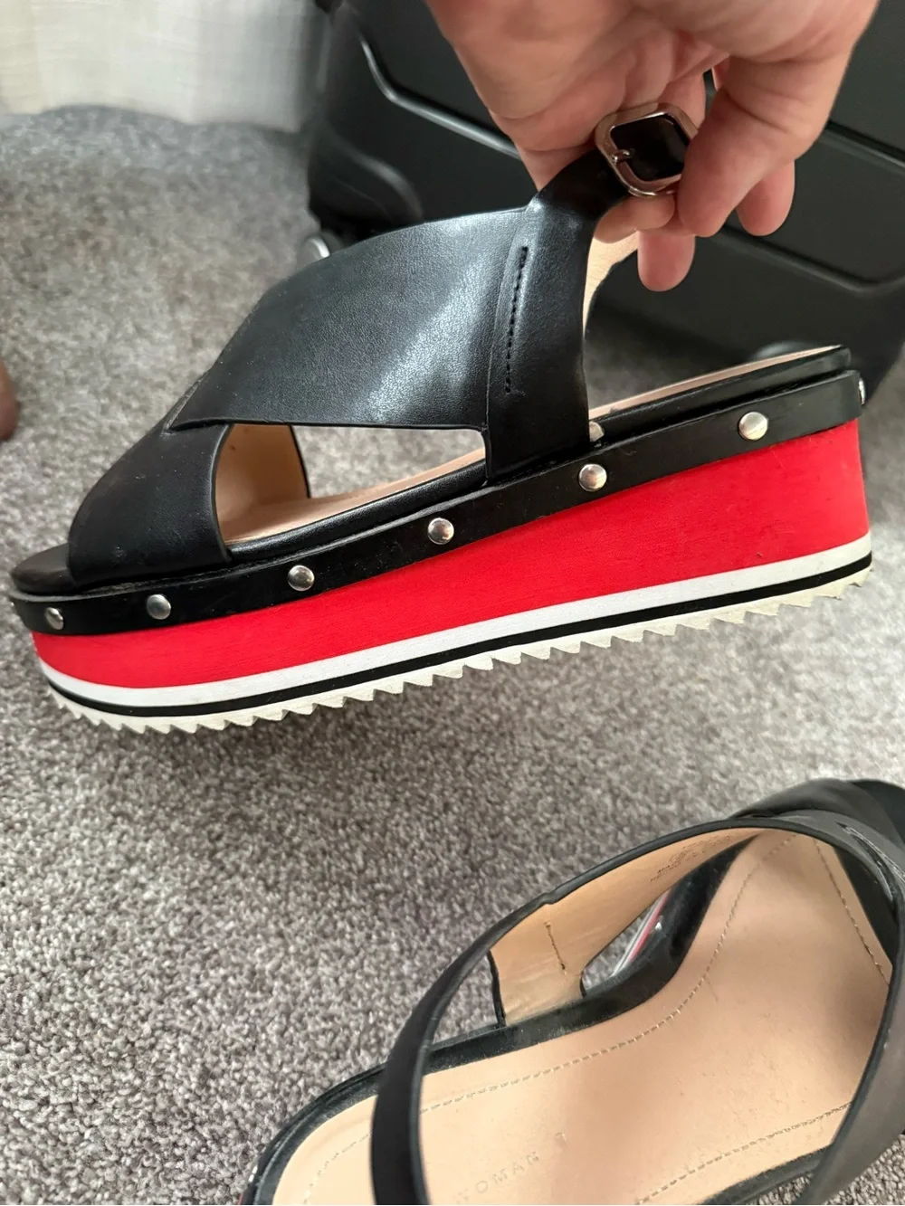 Zara platform slingback